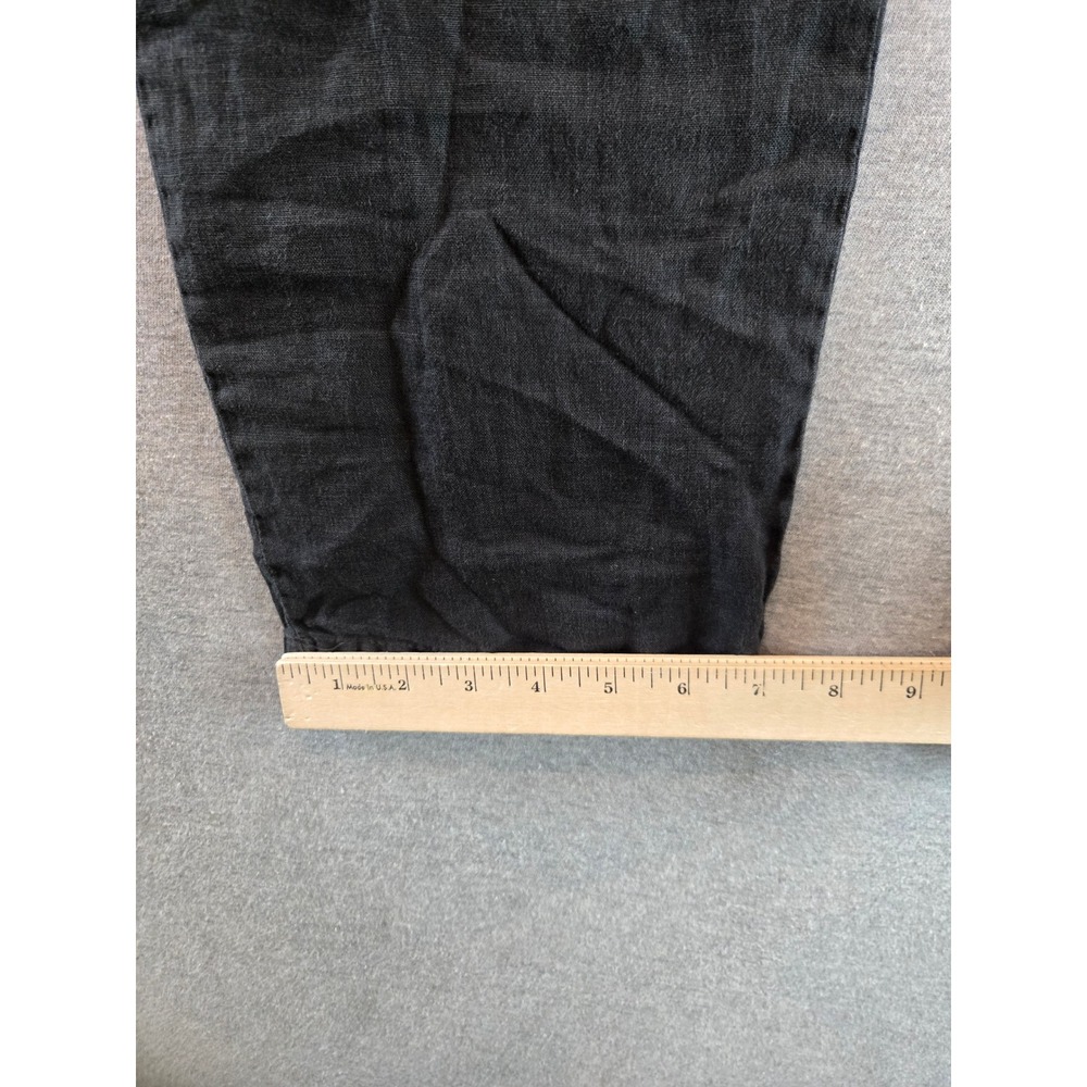 James Perse Pants Mens Small (1) Black 100% Linen Lightweight Minimalist MKO1370 - Picture 11 of 14